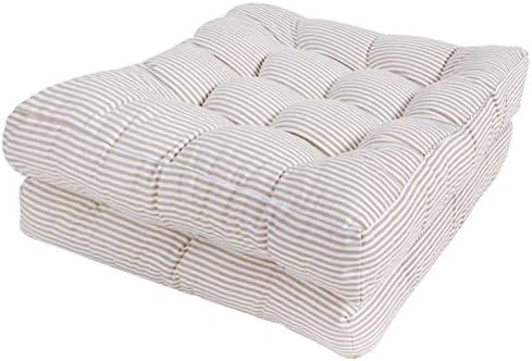 Chair Cushions 22"x22" Square Windows Pad For Adults Seating Pillows Set Of 2, Beige 16 Chair Cushions 22"x22" Square Windows Pad For Adults Seating Pillows Set Of 2, Beige - Image 14