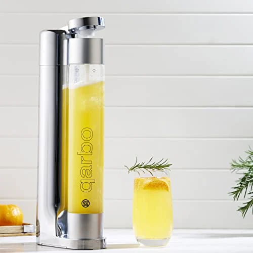 Wenty39 Qarbo Sparkling Water Maker With 4 Bottles, And 3 Aircharge Caps (Chrome) 4 Wenty39 Qarbo Sparkling Water Maker With 4 Bottles, And 3 Aircharge Caps (Chrome) - Image 2