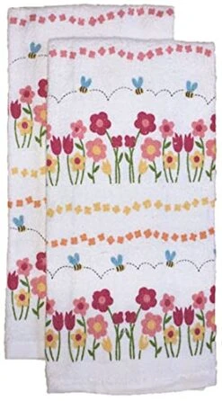Set Of 5, Spring Flower With Butterfly Collection Printed Decorative Kitchen Towel Set Includes 2 Kitchen Towel, 2 Pot Holder, 1 Oven Mitt. 6 Set Of 5, Spring Flower With Butterfly Collection Printed Decorative Kitchen Towel Set Includes 2 Kitchen Towel, 2 Pot Holder, 1 Oven Mitt. -Wilton Shop 41ZP2UxmGxL