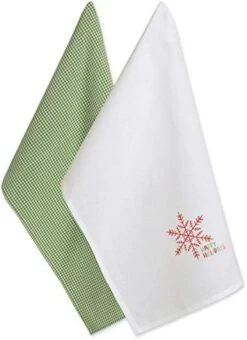 Christmas Tea Towels Decorative Kitchen Dish Towel Set, 18x28, Happy Holidays, 2 Piece -Wilton Shop 41ZPyfdv06L. AC