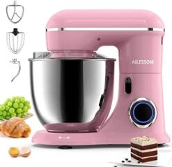 3-IN-1 Electric Stand Mixer, 660W 10-Speed With Pulse Button, Attachments Include 6.5QT Bowl, Dough Hook, Beater, Whisk For Most Home Cooks, Morandi Green -Wilton Shop 41ZRq4G0cxL. AC