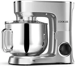 Stand Mixer, 9.5 Qt. 660W 10-Speed Electric Kitchen Mixer With Dishwasher-Safe Dough Hooks, Flat Beaters, Wire Whip & Pouring Shield Attachments For Most Home Cooks, SM-1551, Silver -Wilton Shop 41ZSrbnVRS. AC