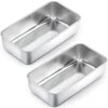 Loaf Pans For Baking Bread, 9¼" × 5" Bread Loaf Pan Meatloaf Pan Stainless Steel For Home Kitchen, Healthy & Durable, Oven & Dishwasher Safe - Set Of 2 2 Loaf Pans For Baking Bread, 9¼" × 5" Bread Loaf Pan Meatloaf Pan Stainless Steel For Home Kitchen, Healthy & Durable, Oven & Dishwasher Safe - Set Of 2 -Wilton Shop 41Zc5TIfExL