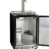 Kegerator 24" Wide Dual Tap Black/Stainless Steel Commercial Beer Dispenser HK38BSC-2