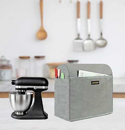 JOINDO Stand Mixer Cover Compatible For KitchenAid Tilt Head 4.5-5 Quart, Dust-proof Cover With Zipper Pocket For Kitchen Aid Mixer Accessories, Grey 5 JOINDO Stand Mixer Cover Compatible For KitchenAid Tilt Head 4.5-5 Quart, Dust-proof Cover With Zipper Pocket For Kitchen Aid Mixer Accessories, Grey - Image 3