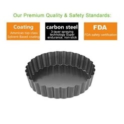 Quiche Pans, Homono Commercial Grade Non Stick Removable Bottom 5 Inch Mini Tart Pans (Pack Of 6) 9 Quiche Pans, Homono Commercial Grade Non Stick Removable Bottom 5 Inch Mini Tart Pans (Pack Of 6) -Wilton Shop 41ZgWu9Dc1L