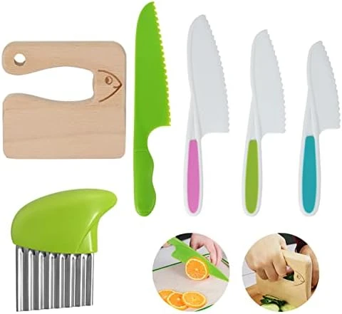 6 Pieces Wooden Kids Knife For Cooking, Kid Safe Knives Cutting Veggies Fruits Include Wood Kids Knife Plastic Potato Slicers Cooking Knives Serrated Edges Knives Sets For Toddler Kitchen Children 8 6 Pieces Wooden Kids Knife For Cooking, Kid Safe Knives Cutting Veggies Fruits Include Wood Kids Knife Plastic Potato Slicers Cooking Knives Serrated Edges Knives Sets For Toddler Kitchen Children - Image 6