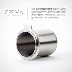 Rema Coffee Products | 54mm Dosing Cup | Brushed Silver | 100% Stainless Steel | Espresso Coffee Dosing Cup | Fits 54mm Breville Portafilters -Wilton Shop 41a2RN08CqL