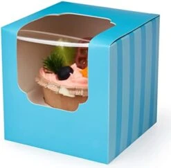 Cupcake Boxes 50 Pcs White Individual Cupcake Box, Single Cupcake Containers Cardboard Holders With Inserts And Window For Muffins Cocoa Bombs Packaging Togo Boxes For Birthdays Showers Party Favors Packing -Wilton Shop 41a6IB QVtL. AC 1