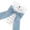 Oris Home Wedding Thank You Place Setting Cards With Dusty Blue Chiffon Ribbons, 4x6 Print To Add To Your Table Centerpieces And Wedding Decorations — Pack Of 50 -Wilton Shop 41a85nrS9ML