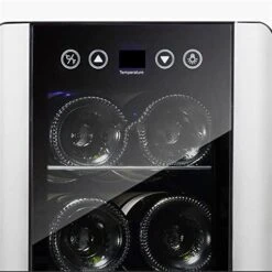 QYTECbx Freestanding Wine Cellars Mini Thermostat Wine Cabinet Black Red Wine Beer Mini Bar Fridge Wine Cooler Hold 6/12 Bottles Air Conditioner -Wilton Shop 41a9TAadsRL