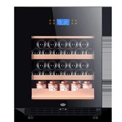 QYTECbx Freestanding Wine Cellars Wine And Beverage Refrigerator - With Glass Front Door - Beer Wine Soda And Drink Mini Fridge - Bar Drinks Fridge Dual Zone 5 QYTECbx Freestanding Wine Cellars Wine And Beverage Refrigerator - With Glass Front Door - Beer Wine Soda And Drink Mini Fridge - Bar Drinks Fridge Dual Zone -Wilton Shop 41aEMS1RFFL 1