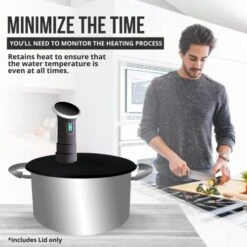 (1-Pack) TonGass Sous Vide Precision Cooker Silicone Lids - Fits Up To 10.5” Stock Pots - Compatible With Anova Culinary Sous Vide Precision Cookers - Prevent Water Evaporation And Retain Flavor -Wilton Shop 41aNH9WDm2L