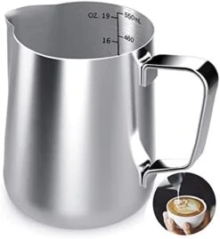 Milk Frothing Pitcher, 20 Oz Milk Frother Cup Espresso Cup Stainless Steel 14 Milk Frothing Pitcher, 20 Oz Milk Frother Cup Espresso Cup Stainless Steel -Wilton Shop 41aSZBA0uEL. AC