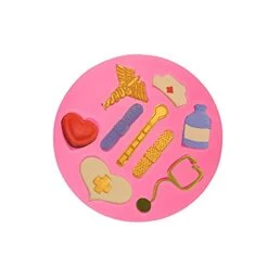 DIY Medical Equipment Silicone Cake Mold, First Aid Kit Model Molds, Thermometer, Stethoscope, Nurse Cap, Chocolate Clay Mould, Pink (083) -Wilton Shop 41aTtl0Ai6S