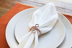 Set Of 4 Copper Wire Napkin Rings - Elegant Napkin Rings Holders For Thanksgiving, Christmas, Holidays, Weddings, Parties, Events And Special Dinners -Wilton Shop 41aX89gLoWL