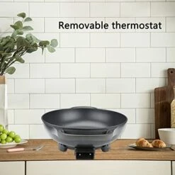 Nstick Electric Skillet - With Vented Glass Lid (13-In, 6Qt) -Wilton Shop 41aYS8fw4eL