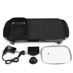 AMABEAtg Stock Pots Multi Functional Hot Pot, Electric Hot Pot, Household Barbecue Pot, Electric Barbecue Pan, Non Stick Electric Barbecue Pan 8 AMABEAtg Stock Pots Multi Functional Hot Pot, Electric Hot Pot, Household Barbecue Pot, Electric Barbecue Pan, Non Stick Electric Barbecue Pan -Wilton Shop 41aYZpKpr7L