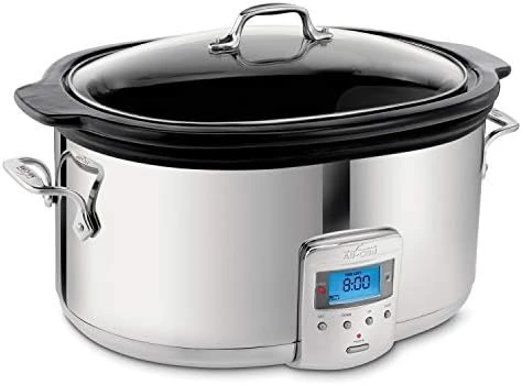Electrics Stainless Steel And Ceramic Slow Cooker With Insert And Lid 6.5 Quart Nonstick 320 Watts Oval Shaped, Programmable, Dishwasher Safe 11 Electrics Stainless Steel And Ceramic Slow Cooker With Insert And Lid 6.5 Quart Nonstick 320 Watts Oval Shaped, Programmable, Dishwasher Safe - Image 9