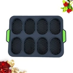 RAKUTE 8 Baking Molds Regular Tray, French Muffin Perforated Bread Mould For Non- Kitchen Mini Crisping Cuake Stick Slots Tools Food Pudding Forms Nonstick Non- Stick Tray Pan -Wilton Shop 41acPpa4bbL