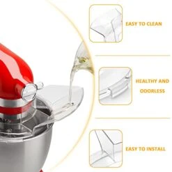 UPGRADED KN1PS Pouring Shield With Snap For W10616906 Mixer Bowl Or Brushed Stainless Steel Tilt Head Stand Mixer Bowl, Replace W11312468 W11298367 WPW10616906 -Wilton Shop 41ackP5eqJL