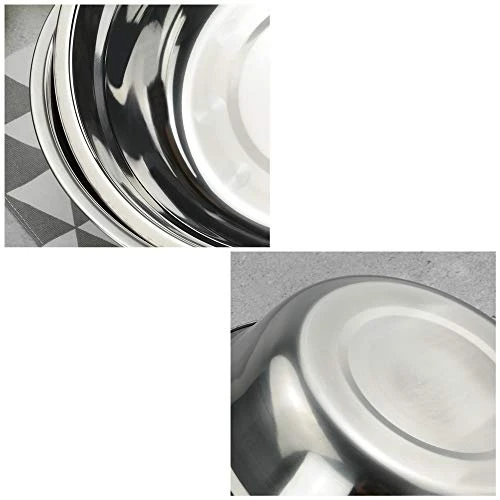 4-Pack Large Stainless Steel Mixing Bowls/Metal Prep Bowls, 10-Inch 4 4-Pack Large Stainless Steel Mixing Bowls/Metal Prep Bowls, 10-Inch - Image 2