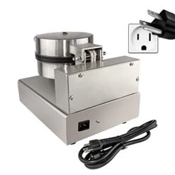 Belgian Waffle Maker | Cone Maker And Waffle Iron | Round-Shape Thin Waffles | Stainless Steel | 110V (SINGLE) -Wilton Shop 41ar89zZbEL