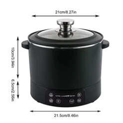 Electric Hot Pot, 3L Ramen Rice Cooker, Portable Frying Pan, Electric Pot For Pasta, Steak,Electric Cooker, Over-Heating & Boil Dry Protection -Wilton Shop 41axfuziuKL