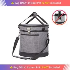 2 Compartments Carry Bag For 6 Quart Instant Pot, Pressure Cooker Travel Tote Bag Have Accessory Pockets For Spoon, Measuring Cup, Steam Rack, Insulated Carrier With Easy To Clean Lining, Grey -Wilton Shop 41b1OVzsIWL