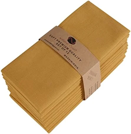 ATURALCRAFT Cloth Napkins Classic Cotton Set Of 12 Linen Blend Solid Color Dinner Napkins, Assorted Multi Pack -Soft And Comfortable Reusable Fabric - For Home Use Multicolor 18inch 11 ATURALCRAFT Cloth Napkins Classic Cotton Set Of 12 Linen Blend Solid Color Dinner Napkins, Assorted Multi Pack -Soft And Comfortable Reusable Fabric - For Home Use Multicolor 18inch - Image 9