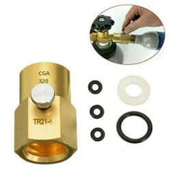 MYAMIA For Soda Stream Cylinder Refill Adapter Adaptor Bleed Valve And Cga320 Connector -Wilton Shop 41bD31kPriL