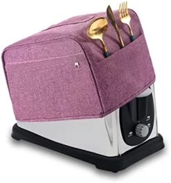 2 Slice Toaster Cover, Bread Toaster Oven Dustproof Cover With Pockets, Waterproof Kitchen Small Appliance Cover Broiler Appliance Organizer Bag Anti Fingerprint Protection Woman Gifts (S, Grey) -Wilton Shop 41bDnYBg5PL. AC 1