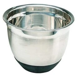Restware 3-Quart Mixing Bowls With Rubber Base, 1, Silver