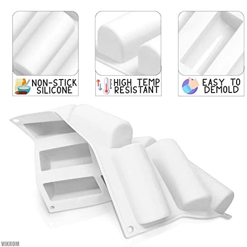 Cake Molds For Baking Shapes - 9 Cavities Log Mold Cake Roll Pan Chocolate Mold Silicone Cake Molds For Baking - 3D Cylinder Baking Mold For Candy Pastry Dessert DIY Soap Mold - Silicone Mini Loaf Pan 5 Cake Molds For Baking Shapes - 9 Cavities Log Mold Cake Roll Pan Chocolate Mold Silicone Cake Molds For Baking - 3D Cylinder Baking Mold For Candy Pastry Dessert DIY Soap Mold - Silicone Mini Loaf Pan - Image 3