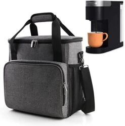 Coffee Maker Storage Bag,Waterproof Travel Carrying Organizer Case,Suitable For Kering Coffee Machines And Other Accessories,Dustproof Tote Bag With Shoulder Strap Black -Wilton Shop 41bRZmb319L. AC