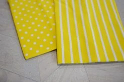 Tea Towel Blanks - Set Of 2: Lemon Yellow Color (Polka Dots & Stripes), Each Towel Size 18.25” X 28.25”, Additional Colors Available, 100% Cotton, Iron-Friendly & Machine Washable, KDKB224 -Wilton Shop 41bRniQ448S