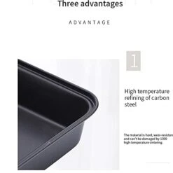 QUESHENG Square Baking Tray Non-stick Carbon Steel Toast Mould Cake Bread Oven Bakeware Pie Pizza Cake Baking Pan Tools (Size : M) -Wilton Shop 41bV3Dmy9mS