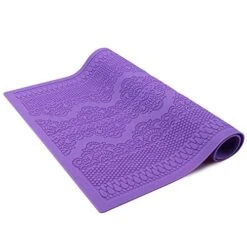 Fondant Lace Mold, Silicone Lace Mould For Cake Decorating Molds Silicone Shapes Border Decoration, Fondant Impression Mat Purple For Chocolate Sugar Sugarcraft Candy Cupcake Baking Embossing 13 Fondant Lace Mold, Silicone Lace Mould For Cake Decorating Molds Silicone Shapes Border Decoration, Fondant Impression Mat Purple For Chocolate Sugar Sugarcraft Candy Cupcake Baking Embossing -Wilton Shop 41bVWfwxErL