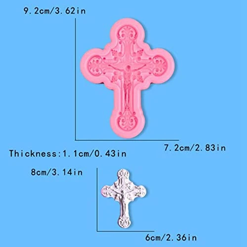 Fondant Mould DIY Chocolate Baking Cross Sugar Flipping Mold Cake Decoration Cross Silicone Mold Set Of Six 6 Fondant Mould DIY Chocolate Baking Cross Sugar Flipping Mold Cake Decoration Cross Silicone Mold Set Of Six - Image 4