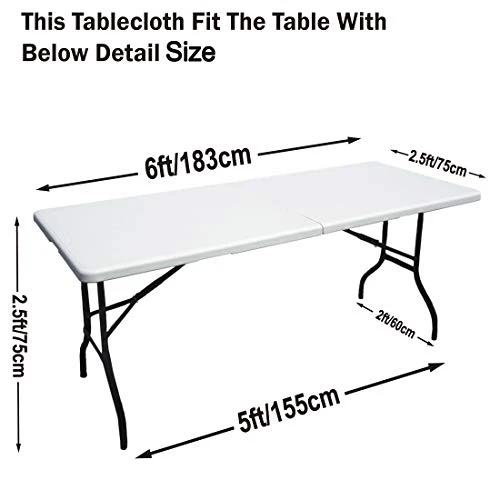 Spandex Open Back Table Cover 6 Ft. Fitted Polyester Tablecloth Stretch Spandex Tablecover Table Toppers 30+ Colors 7 Spandex Open Back Table Cover 6 Ft. Fitted Polyester Tablecloth Stretch Spandex Tablecover Table Toppers 30+ Colors - Image 5