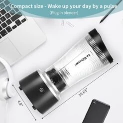 Personal Size Blender 250 Watts Power For Shakes Smoothies Seasonings Sauces With 15 Oz Portable To Go Cup,BPA-Free -Wilton Shop 41buXyWcAcL