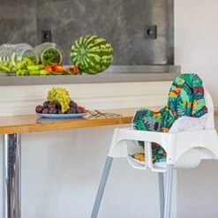 High Chair Cushion For IKEA High Chair, One Piece IKEA High Chair Accessories, Cotton Antilop High Chair Accessories, Washable IKEA High Chair Cushion (Jungle Green) -Wilton Shop 41bxyC5zZ4L