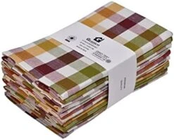 20"x20" Cloth Napkins Set Of 12 Cotton, Dinner Napkins Cloth Washable, Buffalo Plaid Checks Premium Over Sized Blue With Mitered Corners, Ultra Soft, Durable Hotel Quality Red/Blue/White July 4th -Wilton Shop 41c NtvB0xL. AC