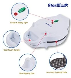 Hong Kong Egg Waffle Maker By StarBlue With BONUS Recipe E-book - Make Hong Kong Style Bubble Egg Waffle In 5 Minutes AC 120V, 60Hz 760W -Wilton Shop 41c6dbfu7lL