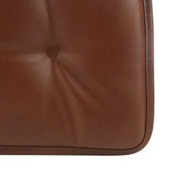 Gripper Non-Slip Button Tufted Faux Leather Chair Cushions, 4 Pack, Saddle Brown 4 Count -Wilton Shop 41c97EHU7mL