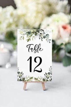 Table Card Numbers Set, 1-25 And Head Table Card, Greenery -Wilton Shop 41cPPGI5ZuL