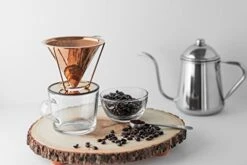 IBOU - Copper Coated Pour Over Coffee Dripper - Paperless Filter - Reusable & Ecofriendly - Honeycomb Design Dripper - Coffee Brewer - Chemex - Bodum - Carafe Compatible 11 IBOU - Copper Coated Pour Over Coffee Dripper - Paperless Filter - Reusable & Ecofriendly - Honeycomb Design Dripper - Coffee Brewer - Chemex - Bodum - Carafe Compatible -Wilton Shop 41cR7JTQEBL