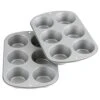 Wilton Recipe Right Non-Stick 6 Cup Jumbo Muffin Pan, 2 Count (Pack Of 1) 1 Wilton Recipe Right Non-Stick 6 Cup Jumbo Muffin Pan, 2 Count (Pack Of 1) -Wilton Shop 41cTTkhPguL