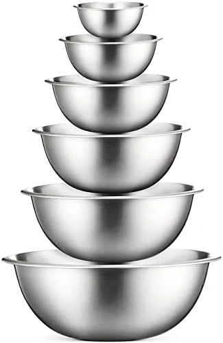 Stainless Steel Mixing Bowls (Set Of 6) Stainless Steel Mixing Bowl Set - Easy To Clean, Nesting Bowls For Space Saving Storage, Great For Cooking, Baking, Prepping 8 Stainless Steel Mixing Bowls (Set Of 6) Stainless Steel Mixing Bowl Set - Easy To Clean, Nesting Bowls For Space Saving Storage, Great For Cooking, Baking, Prepping - Image 6