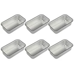 Non Stick Bread Pan 7pcs Aluminum Alloy Baking Bread Pan Loaf Pan Nonstick Mini Loaf Bread Toast Pan Home Bakeware Baking Tools Long Loaf Pan